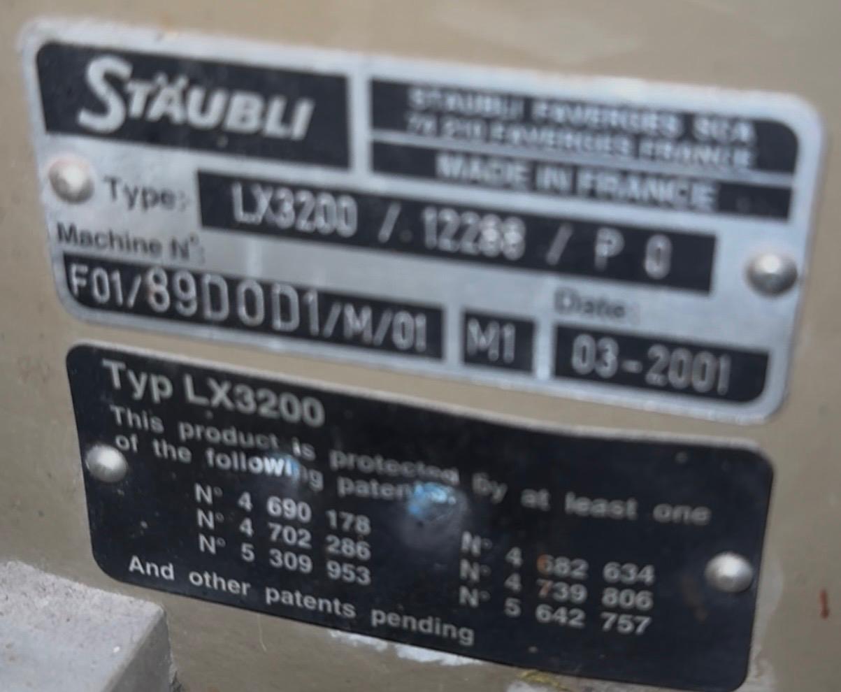 Stäubli LX3200 etiketi (12288 / P0, 03-2001)